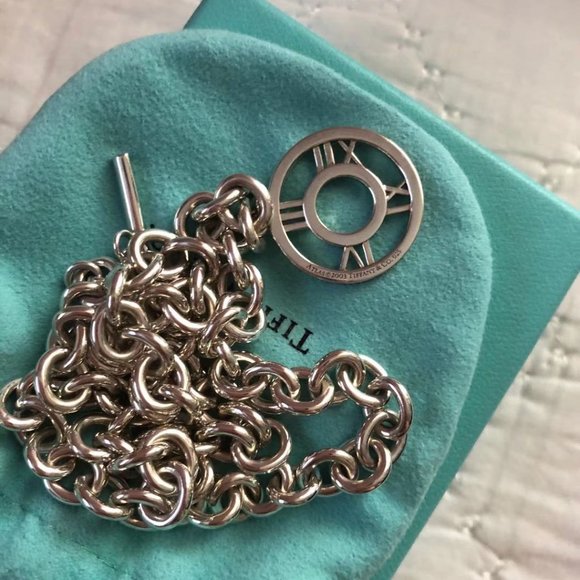 (SOLD)Tiffany & Co. Atlas Collection Link Toggle Necklace - Picture 3 of 13